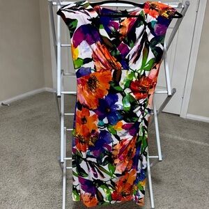 Calvin Klein Vibrant Floral Midi Dress